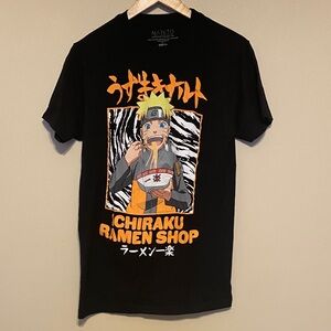 Naruto Black Graphic Tee - Ichiraku Ramen Design